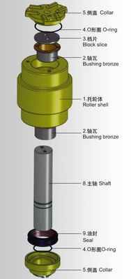 Τεχνική Mini Excavator Steel Track Carrier Roller για την Hitachi EX60-2 Πάνω Πάνω Ρολάρι