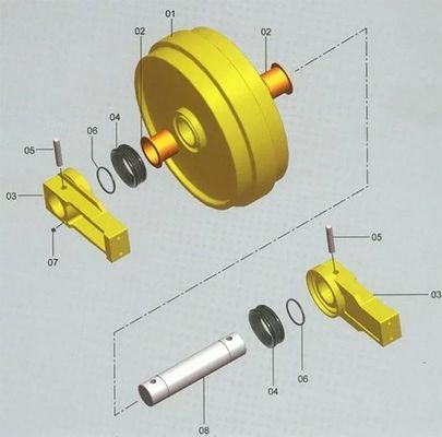 قطعات رولر سیاه/سفید برای D355 Dozer Undercarriage Assy شماره بخش 3689791