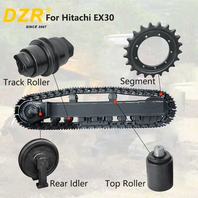 H-i-t-a-c-h-i EX30 شاسی مونتاژ Excavator Top Track Roller Idler Sprocket Segment برای قطعات یدکی زیرروی CTHC760400 CTHP760203