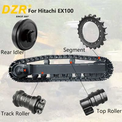 9066508 9061288 1010325 9068144 H-i-t-a-c-h-i EX100 شاسی مونتاژ حفاری قطب بالا ردیف رولر Idler Sprocket برای قطعات یدکی زیرروی