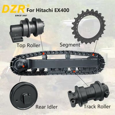 H-i-t-a-c-h-i EX400 شاسی مونتاژ Excavator Top Track Roller Idler Sprocket Segment برای قطعات یدکی زیرروی 9129347 9099140 1010956 9099137