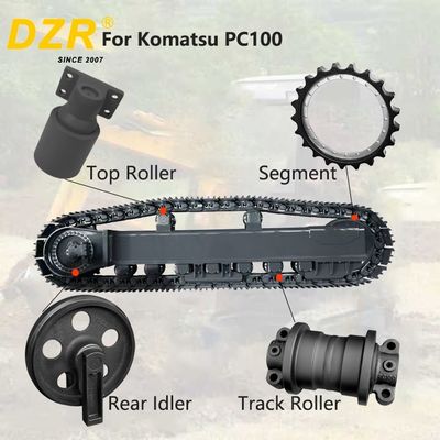 ชาซีมอนสเตย์ Excavator Top Track Roller Idler Sprocket Segment สําหรับ KOMATSU PC100 อะไหล่รถเข็น203-30-00140 203-30-53001 203-27-41111 203-30-00100