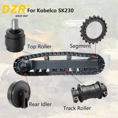 Όλο το σύνολο του υπόβαθρου για την Kobelco SK230 All Series Top Track Roller Idler Sprocket Segment για ανταλλακτικά του υπόβαθρου